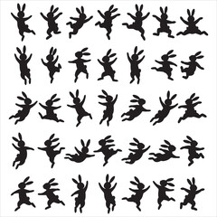 Dancing Rabbit Svg Clip Art