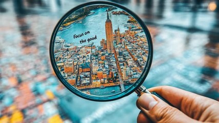 selective focus focus on the good positivity mindset concept