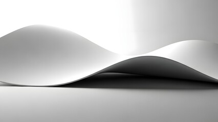Abstract technology concept minimalist paper landscape with futuristic folds