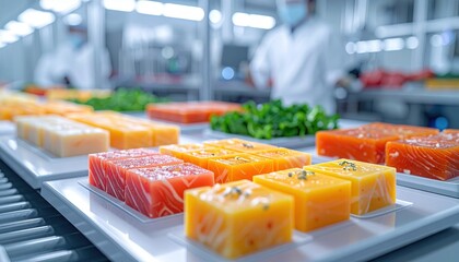 A young woman lifestyle customer buying fresh organic fruit and vegetable produce with a shopping basket at the grocery store retail market