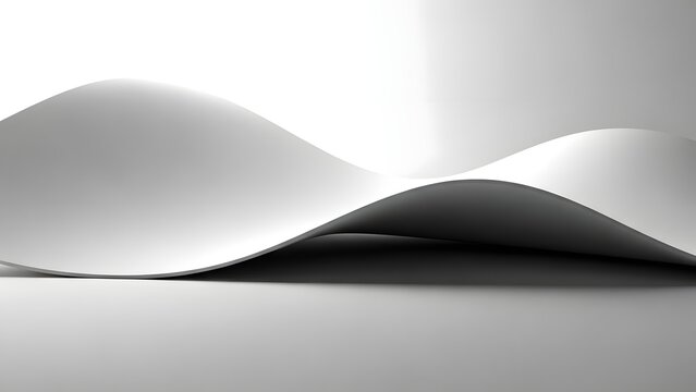 Abstract technology concept minimalist paper landscape with futuristic folds - Powered by Adobe