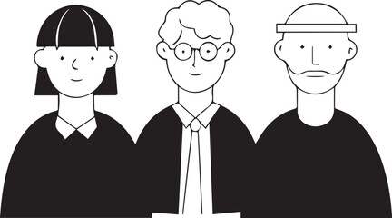 Vector illustration of a businessman and woman in suits representing a successful office teamwork person icon and avatar symbol