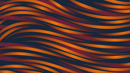 Abstract Orange Vector Background with Colorful Light Waves and Motion Pattern