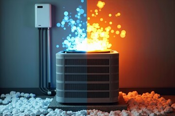 Capturing the Contrast: A Photo Series Highlighting the Dual Functionality of Air Conditioning and Heat Pump Systems