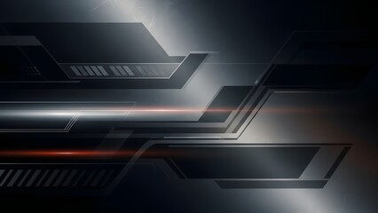 Futuristic technology background with glowing lines and geometric shapes