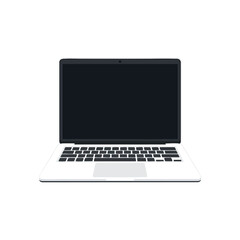 Modern Laptop with Blank Screen