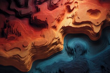 Abstract Topographic Landscape