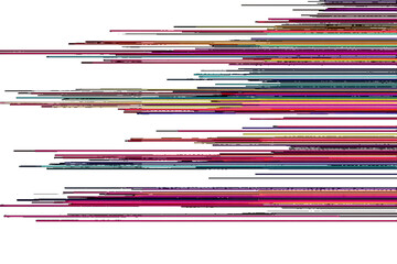 Dark neon glitch PNG with bright static lines. RGB scan artifacts distort the digital interface. Glitches perfect for tech, sci-fi, cyber themes and futuristic projects.