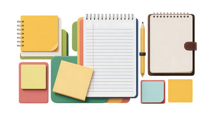 Sticky Notes Flat Graphic Design Bundle Mega Set Elements modern productivity notes graphic collection