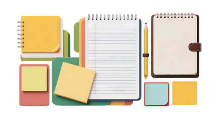 Sticky Notes Flat Graphic Design Bundle Mega Set Elements modern productivity notes graphic collection