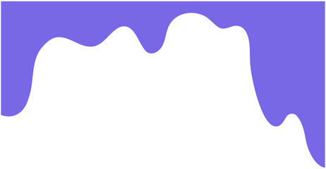 The purple liquid flows over the white surface in a wavy motion creating a unique pattern.