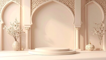Elegant Archway Interior with Decorative Elements.