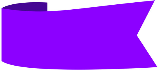 The purple ribbon waves gently in the breeze on a sunny day outdoors