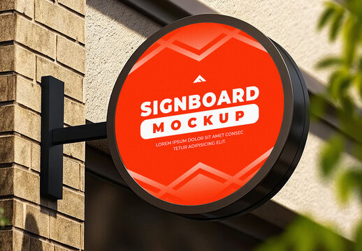 Exterior Building Signboard Mockup