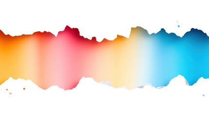 Obraz premium Torn Paper with Gradient Colors on Transparent Background