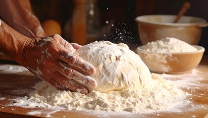 hand with dough