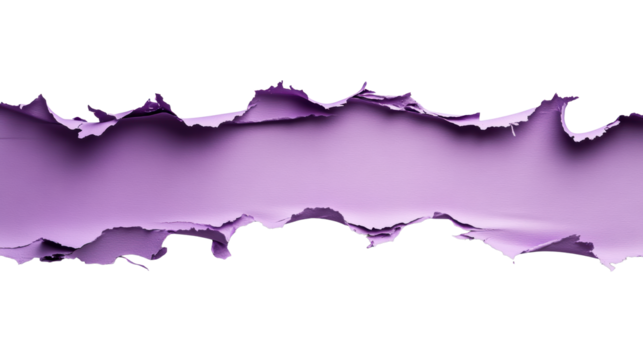 Torn Purple Paper on Transparent Background - Powered by Adobe