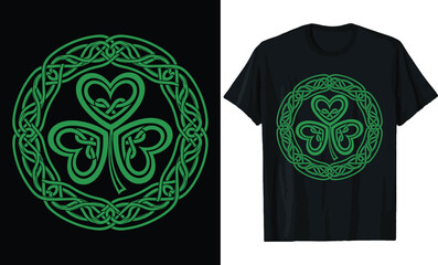 St. Patrick's Day Celtic Knot Shamrock T-Shirt Design