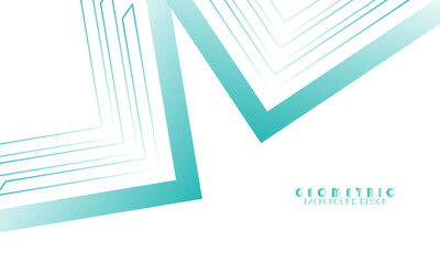 Abstract geometric background white with green turquoise, tosca collour, emerald gradient color combination. Simple design, web