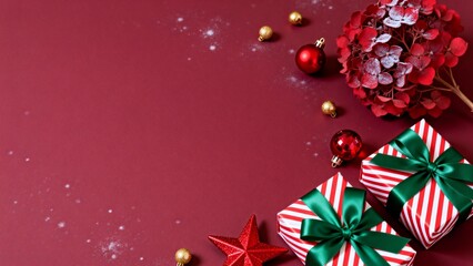 Christmas gift boxes and decorations