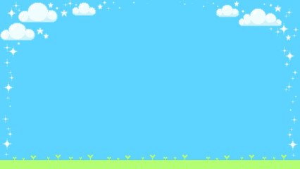 하늘구름잔디배경