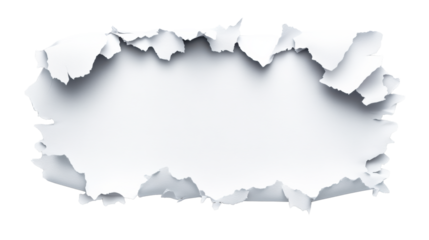 Torn Paper on Transparent Background Image