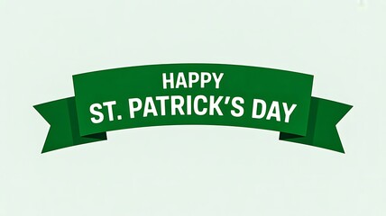 Happy st patricks day green banner celebration design
