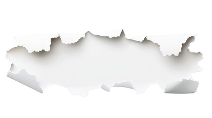 Naklejka premium Torn Paper on Transparent Background