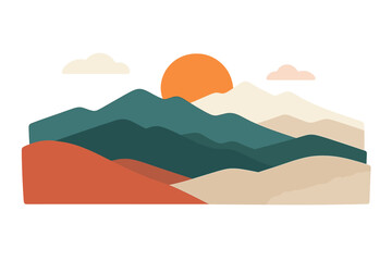 Abstract vector of a mountain background, suitable for wall art, home d&eacute;cor, and prints