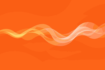 A smoke vector wave over an orange background, accompanied by an abstract vector pattern background