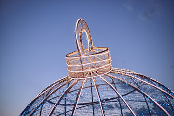 Light show and colorful flower garden decoration