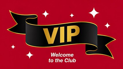 Vip welcome banner design for exclusive club invitation
