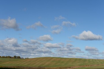 Fototapeta premium Autumn landscape in the Nesterovsky district of the Kaliningrad region