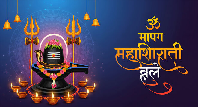 Spiritual Mahashivratri Background. Happy Mahashivratri