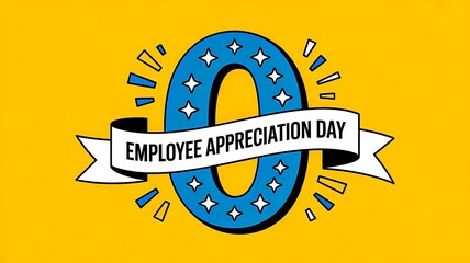 Employee appreciation day badge celebration design
