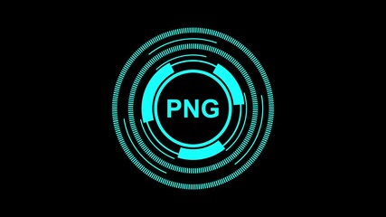 Futuristic PNG Interface with Transparent Image Elements in 4K animatio motion graphics video. - Powered by Adobe