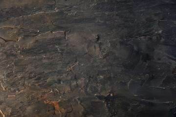 Textured dark slate stone background with natural minerals