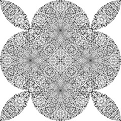 op art creative pattern, ornament, modern abstract floral background, original vector decoration