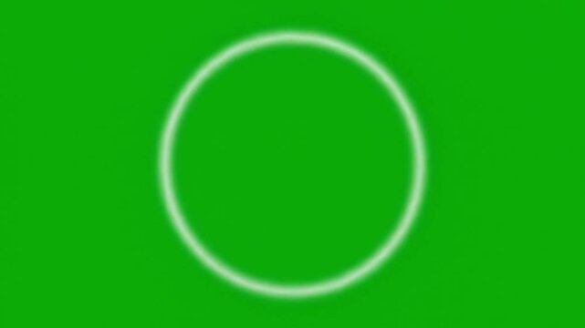 Animated white glowing circular ripple or shockwave effect on a green screen background. 4K abstract motion graphic for VFX, transitions, and overlays