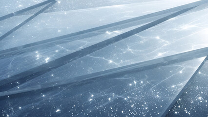 Serene crystalline structures converge in an ethereal abstract composition evoking tranquility and