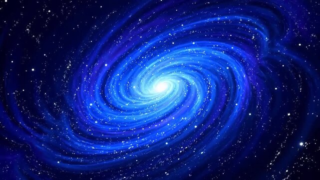 SpiralGalaxyinBlueandPurpleCosmos