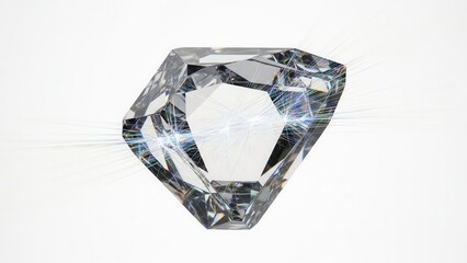 This highly detailed illustration of a sparkling diamond represents luxury, value, clarity, and perfection. The crystal-like structure reflects light with precision, symbolizing wealth, success, and p