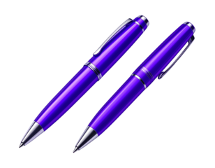  Modern purple writing pen isolated on white background