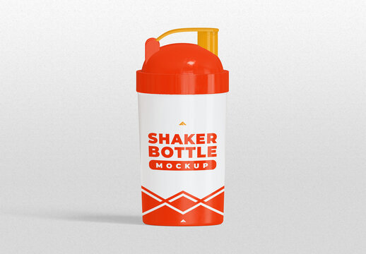 Realistic Shaker Bottle Mockup for Fitness Branding and Supplement Packaging