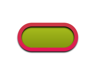 Red glossy button isolated on transparent background