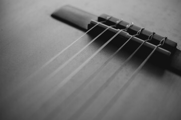 close up of a guitar