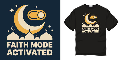 Fasting mode is on happy ramadan t-shirt design
