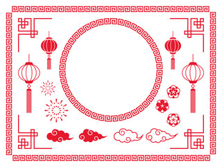 中華・中華風　装飾セット　春節