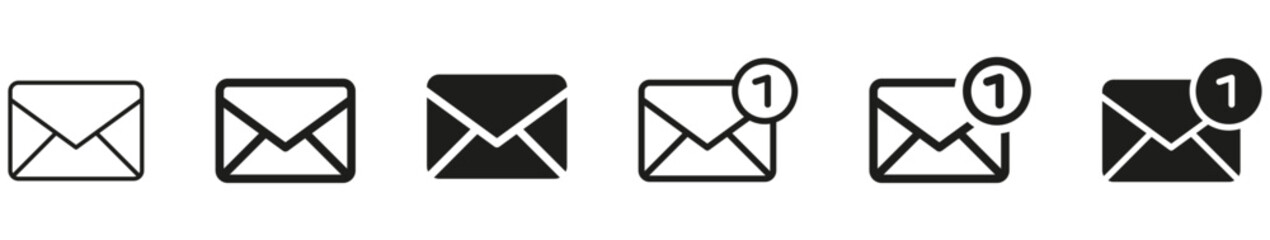Plakat email envelope icon button and mail notification icon for contact and communication, email, messaging, mail delivery