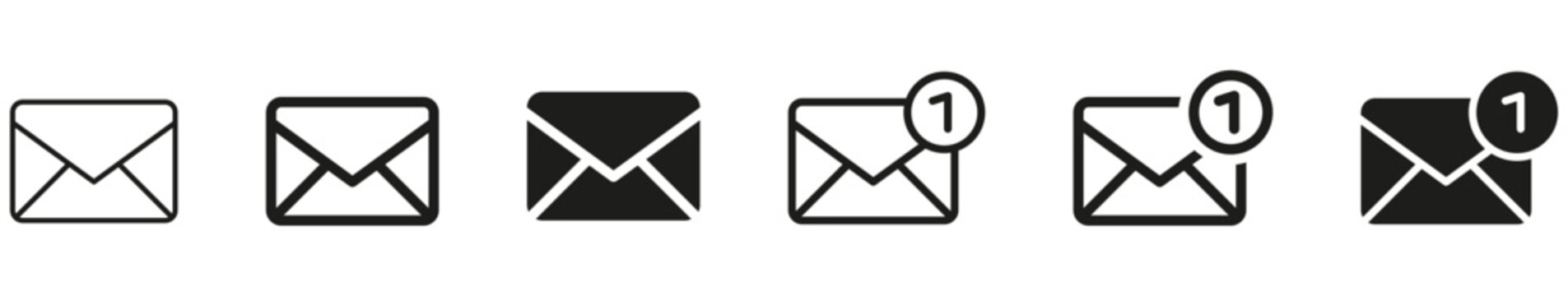 email envelope icon button and mail notification icon for contact and communication, email, messaging, mail delivery